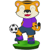 Tiger Soccer Player Soccer