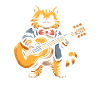 Acoustic Guitar Cat