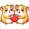 Hamster Couple Amour Couple Amoureux