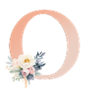 O Monogram, Floral, Boho