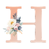 H Monogram, Floral, Boho