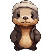 Otter with hat - Comic Otter