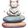 Zen Cat in Meditation