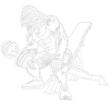 Gorilla, Bodybuilder Monkey with Dumbbell, Fitness