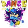 Vibrant breakdance style print design