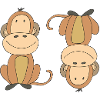 Monkey upside down