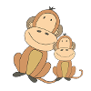 affe mit kind