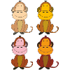 monkeys quadruplets funny