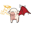 Celestial Satanic Pig Angel Devil