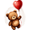 Bear with balloon
