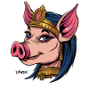 Egypt Cleopatra Queen Pig