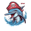 Silly Dolphin Pirate