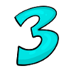 Drei - 3 - Nummer 3 - Zahl 3