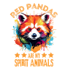 Red Panda Farbkleckse Farbspritzer