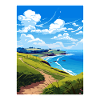 Coromandel-Halbinsel Neuseeland Reiseposter