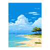 Lady Elliot Island Australia Deco Travel Poster