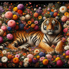 Tiger in bloom