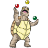 Turtle juggler juggling