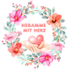 Hebamme mit Herz Blumenkranz