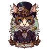 Viktorianische Steampunk Katze