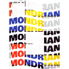 T-shirt effet texte vague Mondrian