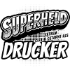 Superheld, clever getarnt als Drucker