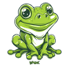 Big and friendly frog