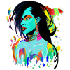 Neon Porträt Farbexplosion