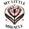 Baby Footprints Heart Hands Little Miracle