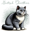 British Shorthair Comic Style