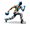 Polygon Art Tenpin Bowling Bowler