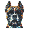 Polygon Art Boxer Dog Boxers