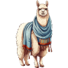 Alpaca with blanket