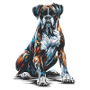 Polygon Art Boxer Dog Boxers