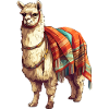 Alpaca with blanket