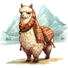 Alpaca with blanket