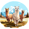 Alpaca, alpacas in nature
