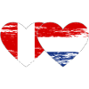 Peru Holland Flag Heart Used