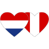 Holland Peru Flag Heart