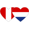 Pérou Hollande drapeau coeur