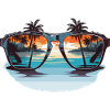 Sunglasses with palm trees