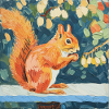 eichhörnchen, bunt, tier, geschenk, geschenkidee