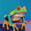 frosch, bunt, tier