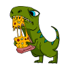 Dino Motif Dinosaur Pizza Delicious