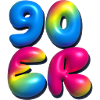 90er,retro,ballons,3d,90 er Jahre,bunt