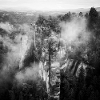 Pont Bastei Suisse saxonne Fog Poster