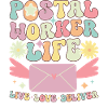 Postal clerk delivery man