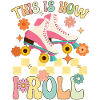 Groovy Roller Skating Rollschuhfahrer