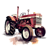 Roter Oldtimer-Traktor