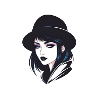 Gothic girl with hat